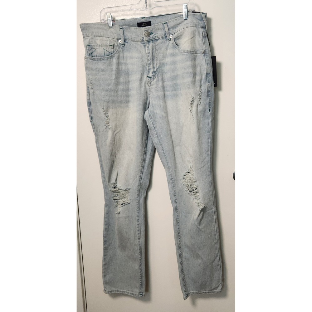 True Religion NWT Men's Geno Distressed Slim Jeans 34x32 Destroyed Light Endless